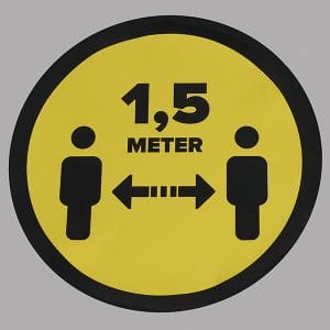 Підлогова наклейка Keep Distance - кругла 25 см
